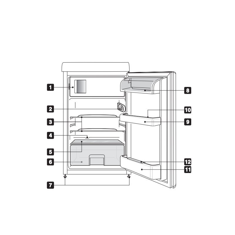 斯麦格 Smeg FAB10RP 五十年代系列独立式单门mini冰箱，奶油色