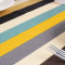 宜莱芙 彩虹条纹帆布餐桌布棉麻茶几布台布桌布布艺盖布桌垫