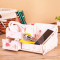 宜莱芙 大容量木质DIY化妆品收纳盒（中号）整理盒桌面抽屉首饰化妆盒办公置物架