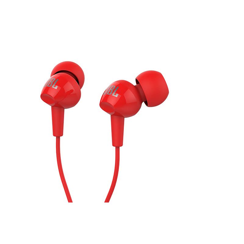 JBL C100SI苹果耳机入耳式便携通用 运动耳塞式原装正品线控耳机 红色图片