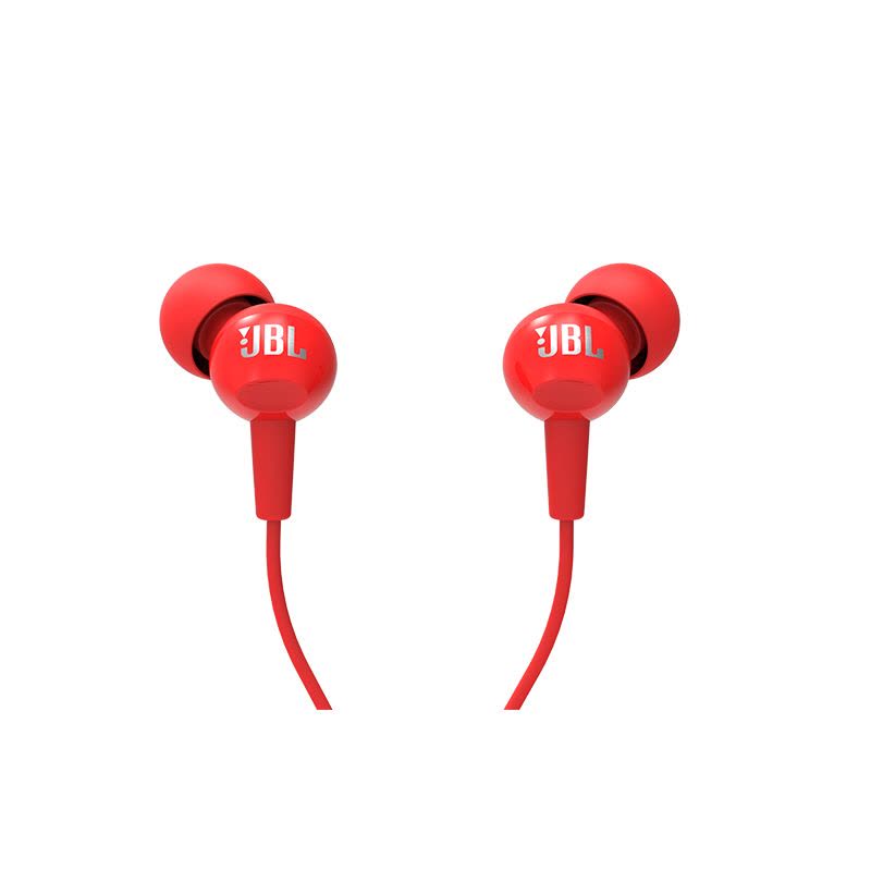 JBL C100SI苹果耳机入耳式便携通用 运动耳塞式原装正品线控耳机 红色图片