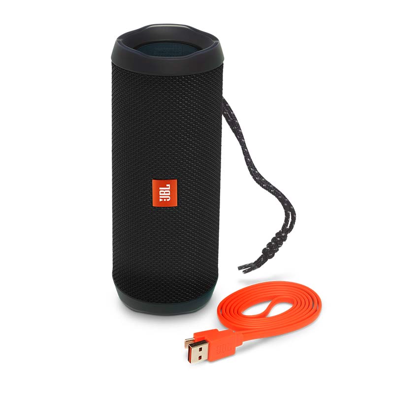 JBL FLIP4音乐万花筒4无线蓝牙音箱低音炮 防水音响 支持多台串联便携迷你 Flip4 炫酷黑 上海井仁专卖