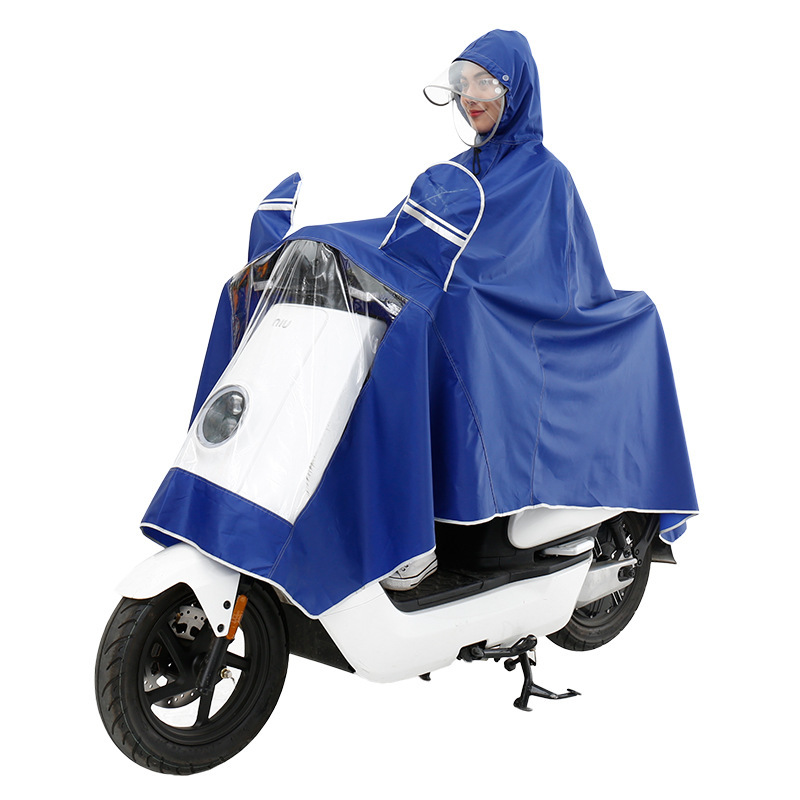桂利 夜光型户外电动车雨衣男女摩托车雨披自行车雨衣套装带挡雨帽