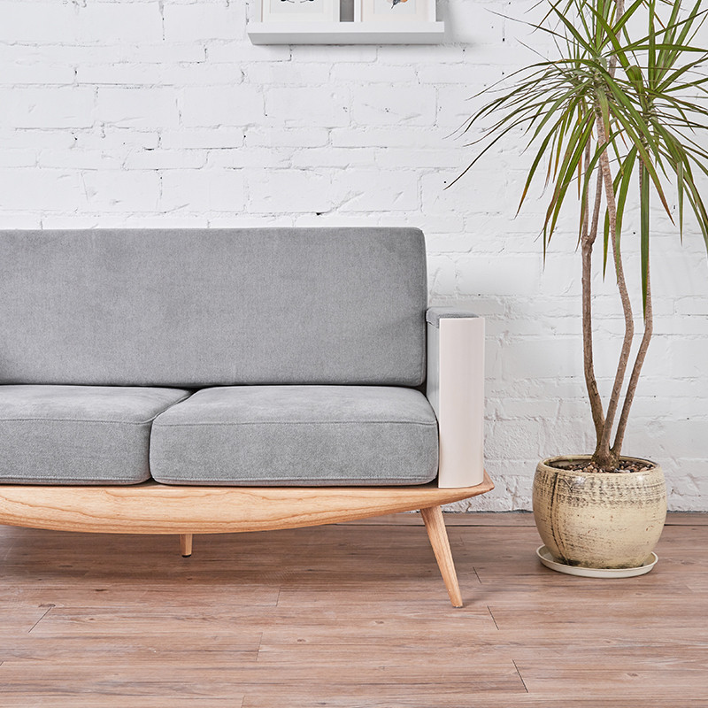 斯品家居 泊系列沙发组合 白蜡木实木底座 简约北欧客厅沙发 可拆洗靠垫坐垫