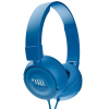 JBL T450便携头戴式重低音HIFI耳机 有线耳机耳麦 蓝色