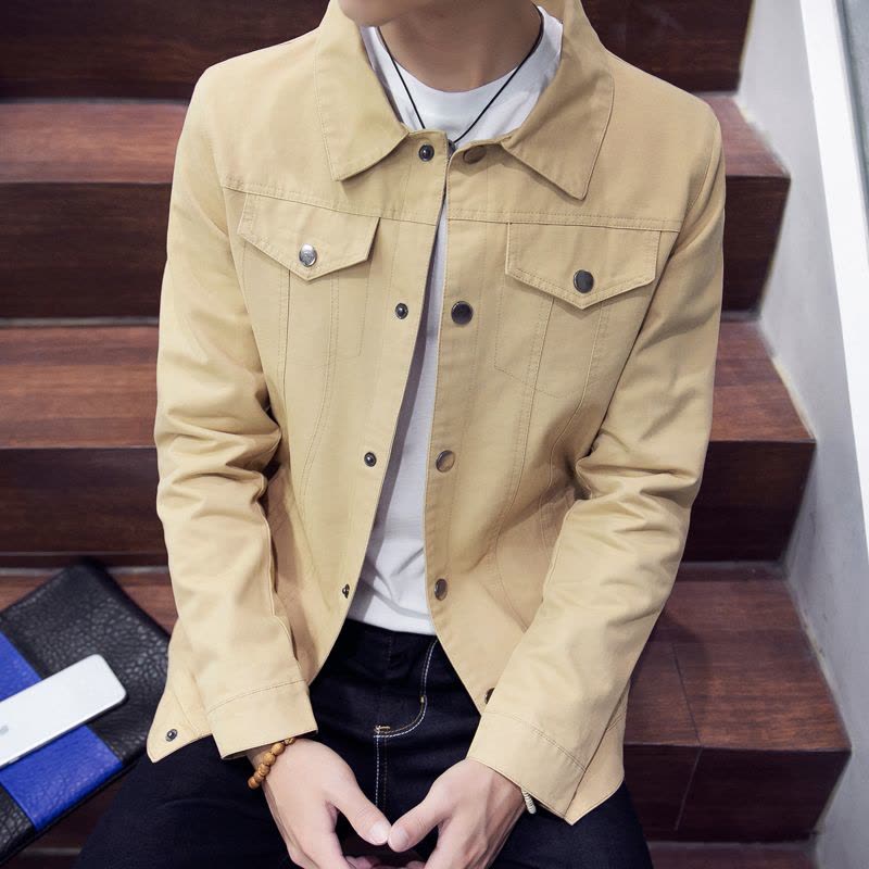 pepp恩步2016秋季韩版男士牛仔夹克男修身复古青年牛仔外套男青年上衣潮图片