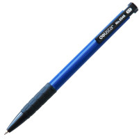得力deli按压式圆珠笔红色蓝色黑色多色原子笔按动中油笔油笔办公用品学生用批发0.7mm可定制