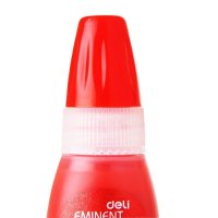 Deli得力 9879 光敏印油 专用印油 印章油 10ml瓶 红色 印台/印泥/印油
