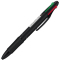 得力deli33390圆珠笔四色按动式 黑红蓝绿四色圆珠笔 得力0.7mm