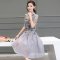 飘香2016夏季女装韩版两件套装裙子短袖印花连衣裙V2504