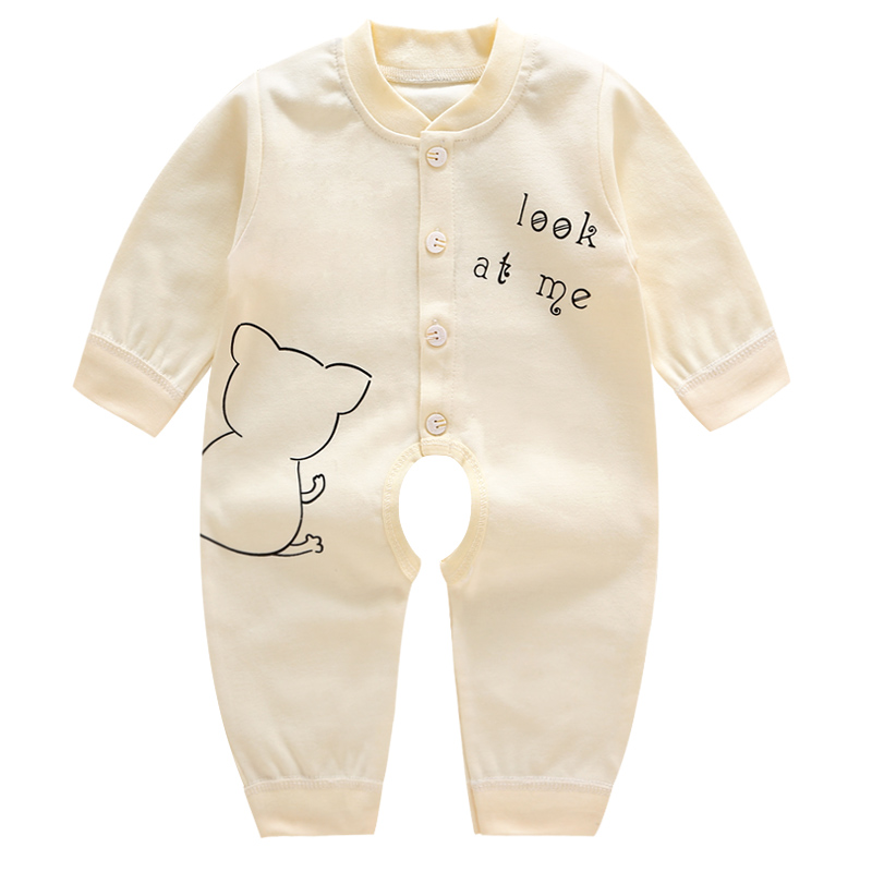 贝乐咿婴儿衣服哈衣纯棉睡衣纯棉婴儿连体衣6长袖0-3个月春秋装宝宝0