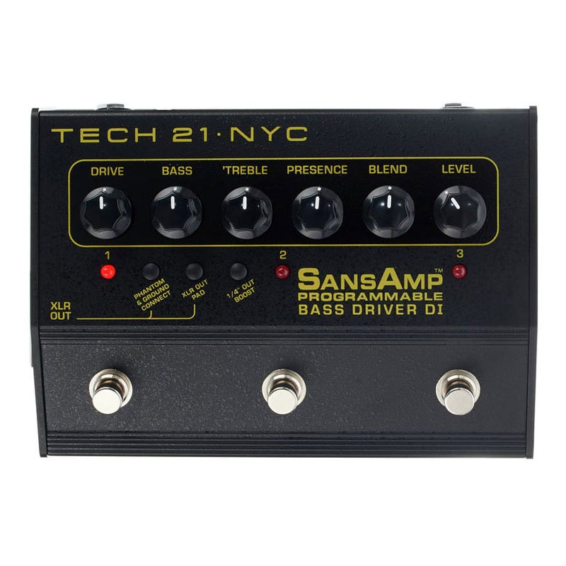 TECH21 SansAmp Programable Bass Driver DI贝斯前级效果器三通