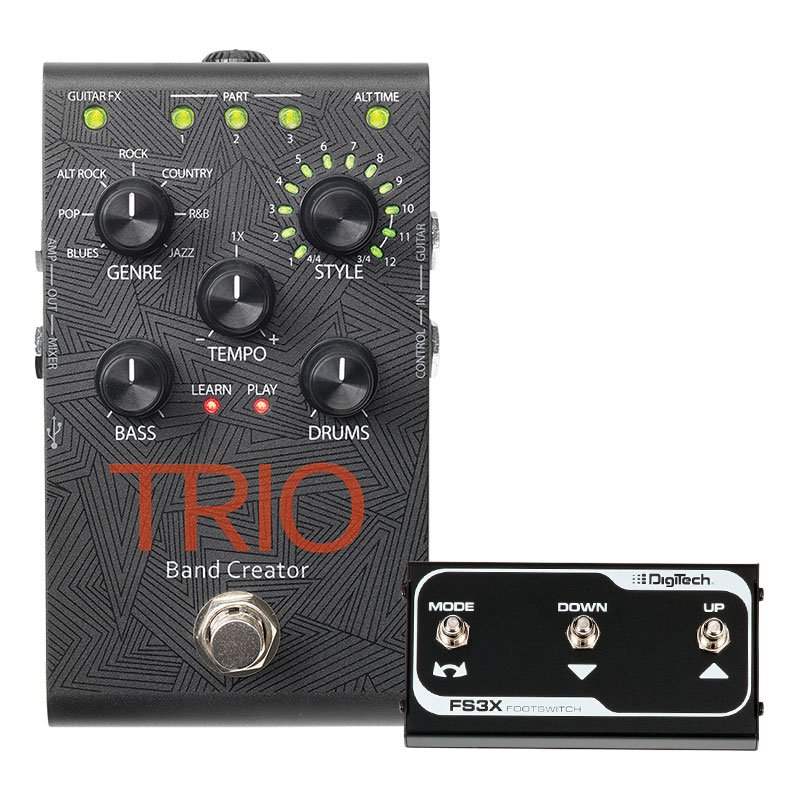 DigiTech Trio+自嗨神器 智能贝斯鼓机自动伴奏效果器 送原装踏板 乐器配件