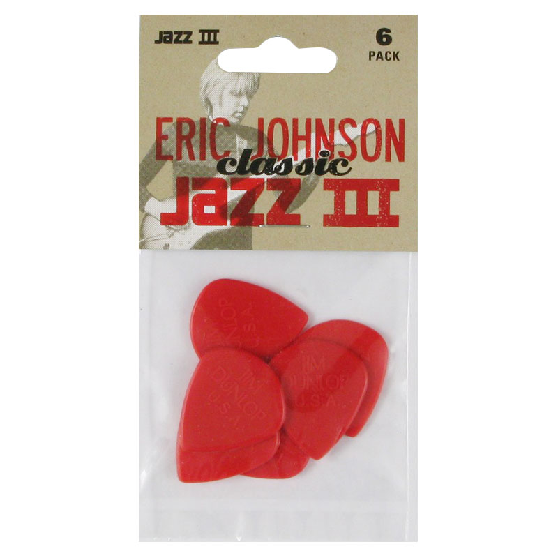 邓禄普 Dunlop ERIC JOHNSON Jazz3 签名爵士3 吉他拨片 速弹拨片