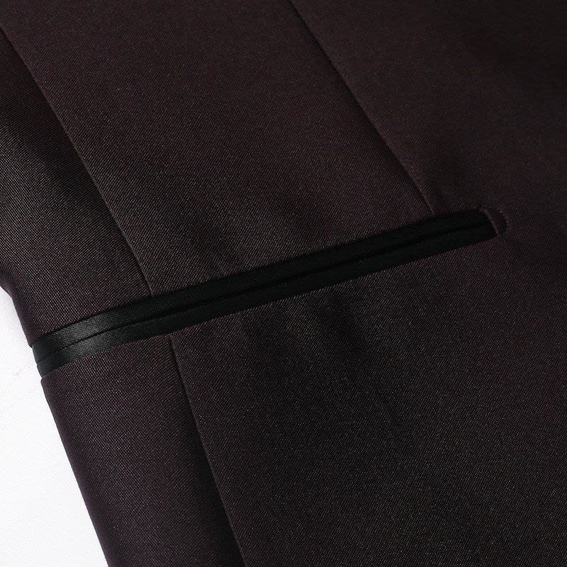 BAROMON/培罗蒙新品中年男士商务休闲西服套装 紫红婚庆礼服ETZB5306图片