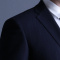 西服套装 培罗蒙秋中年男士商务休闲双开叉藏青条纹韩版西装外套ETZBH7359