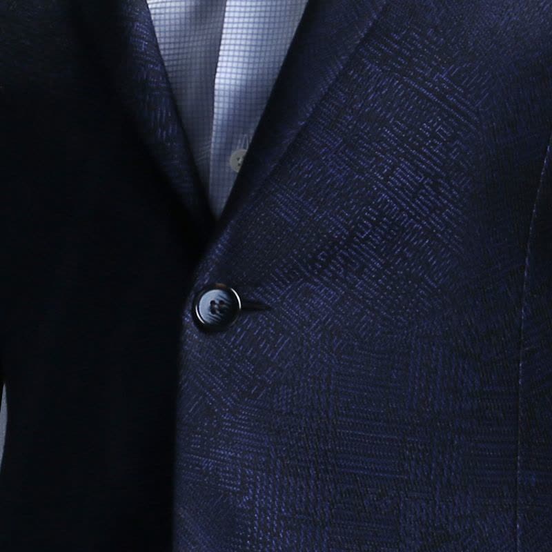 西服 培罗蒙中年男士商务休闲单西蓝色背叉韩版修身便西西装外套EDXBH7271图片