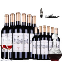 买一箱送一箱共12瓶法国原酒进口红酒斯纳格干红葡萄酒6瓶整箱酒类赤霞珠波尔多红酒
