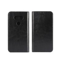 iCoverCase LG G5 疯马纹油边真皮防摔翻盖式手机套 男女通用手机壳 适用于LG H868