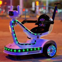 好儿宝 儿童电动车四轮宝宝玩具车小孩可坐人汽车摇摆遥控婴儿碰碰摩托车