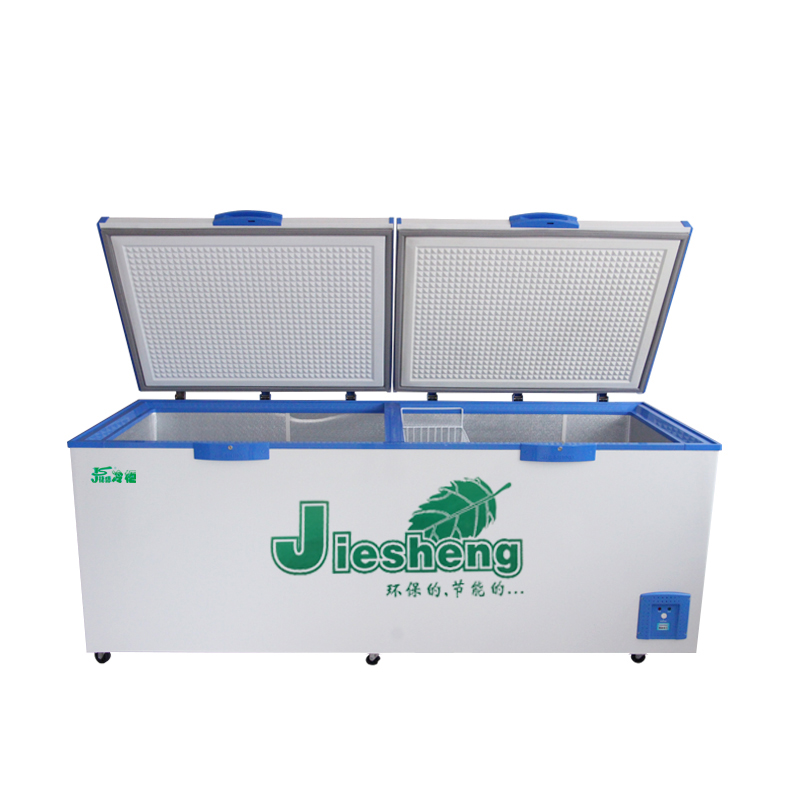 捷盛（JS）SLWD4-779F 商用超大容量卧式冷柜冰柜 双顶开门冷藏冷冻商用转换柜 茶叶柜 大容量带锁冰柜冷柜高清大图