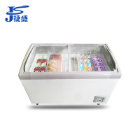 捷盛(JS)SD/SC-308Y 308升白色圆弧玻璃门卧式冷柜 冷藏冷冻转换柜 冰淇淋冷柜 雪糕饮料展示柜 茶叶柜