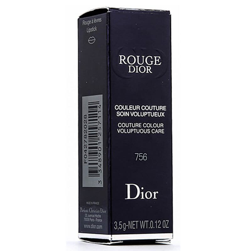 Dior迪奥(Dior) 烈焰蓝金口红3.5g 756# 色泽持久 显色 红色系 法国原装进口图片