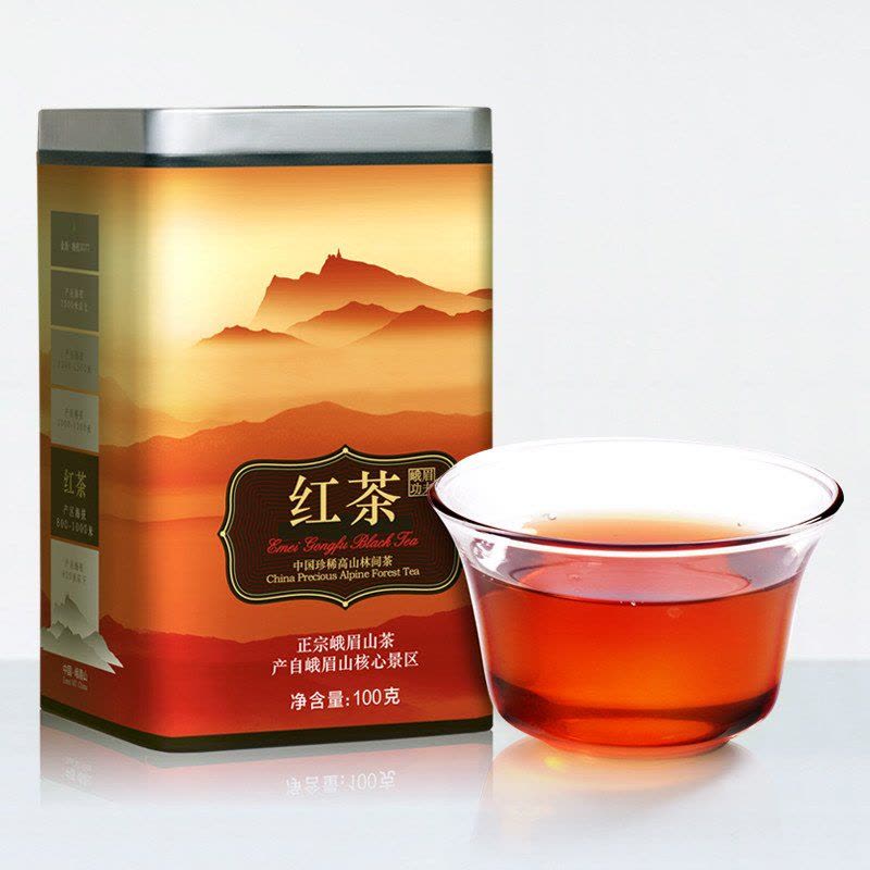峨眉雪芽 工夫红茶100克 浓香型 峨眉山茶叶 正山小种红茶图片