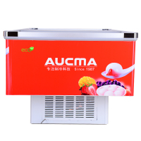 Aucma/澳柯玛 SC/SD-528G卧式玻璃门单温大商用展示柜推拉门冷冻冷藏岛柜