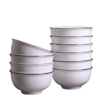LICHEN 陶瓷碗5英寸北欧米饭碗10只装