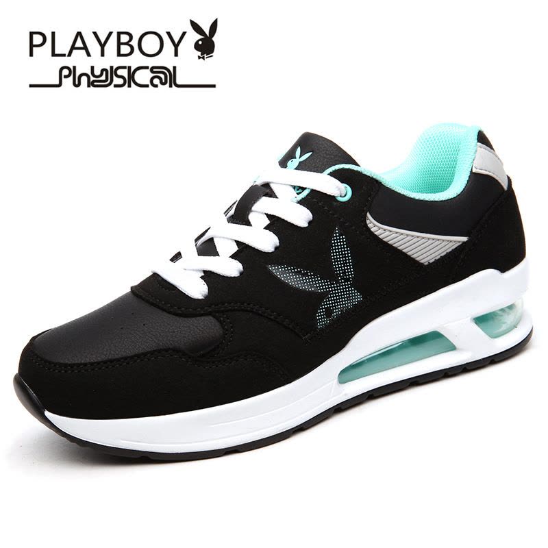 花花公子(PLAYBOY)女鞋新款韩版气垫鞋女子学生增高跑步鞋休闲鞋运动鞋 女图片