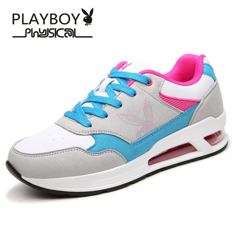花花公子(PLAYBOY)女鞋新款韩版气垫鞋女子学生增高跑步鞋休闲鞋运动鞋 女图片
