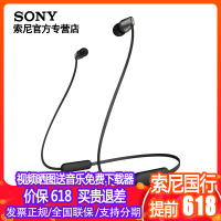 索尼(SONY) WI-C310 无线蓝牙耳机 入耳式手机音乐运动颈挂式 便携 苹果安卓手机通用线控耳麦 国行全新 黑色