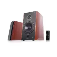 漫步者(EDIFIER)R2000DB经典版 2.0多媒体有源音箱蓝牙木质音响HIFI光纤 胡桃木纹