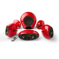 漫步者(EDIFIER) E255无线低音炮5.1家庭影院音箱时尚电视音响 红色