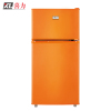 喜力BCD-112 112升橙色小双门冰箱 宿舍租房家用两门小型电冰箱