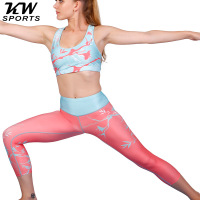 KW SPORTS 春夏运动跑步健身裤女式瑜伽服显瘦紧身九分裤长裤潮流