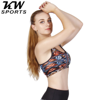 KW SPORTS 专业运动瑜伽背心女式短款印花健身跑步服上衣春夏季