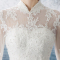 婚纱礼服2016年新款立领蓬蓬裙婚纱齐地宫廷白色缎面绑带款婚纱定制