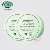 innisfree悦诗风吟控油矿物质散粉5g 持久控油定妆丝柔散粉（绿色）