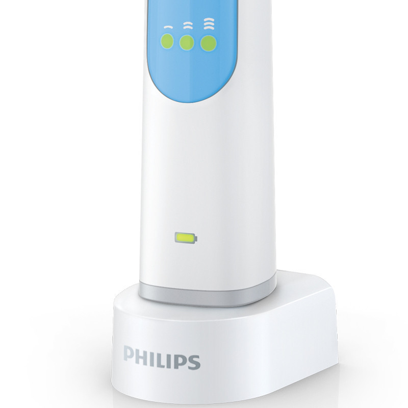 飞利浦（PHILIPS）电动牙刷HX6616/50 成人充电式牙龈护理型牙刷 炫感冰蓝