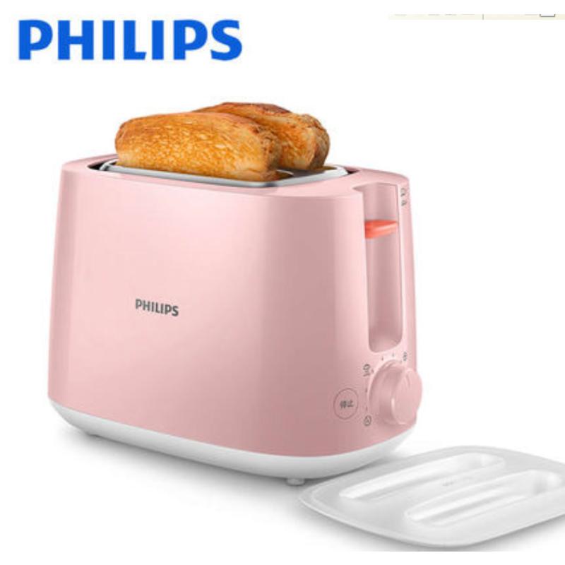 飞利浦（PHILIPS）全自动家用多士炉HD2584/50 面包机吐司机烤面包内置烘烤架 甜蜜粉色