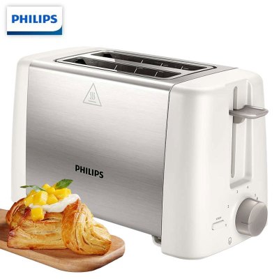 飞利浦（Philips） 多士炉吐司机 全自动家用不锈钢烤面包机7档温控 HD4825/02烤面包片早餐机
