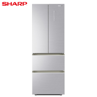 夏普(SHARP)333升 风冷无霜 变频节能 超大冷冻空间 精准控温 法式四门冰箱 BCD-333WFXE-S