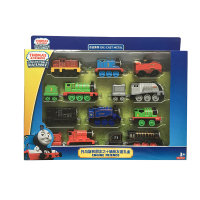 费雪托马斯和朋友合金小火车头男孩轨道车小火车儿童套装玩具火车模型-10件友谊礼盒套装FGW47