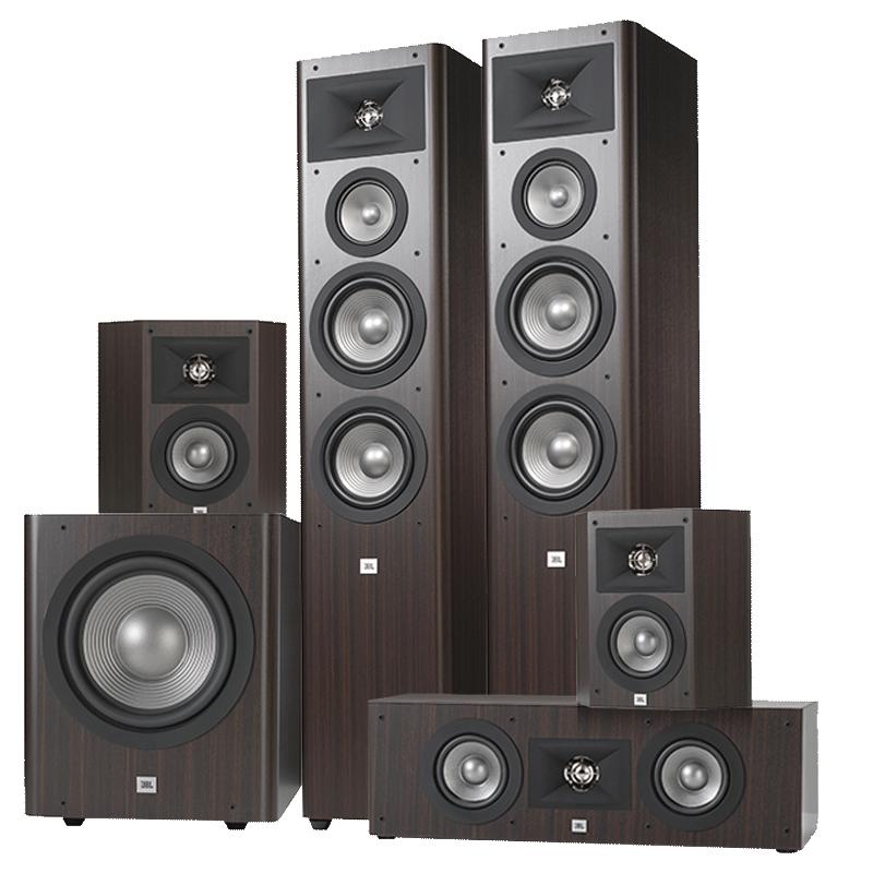 JBL Studio 290BK套装系列5.1声道+天龙AVR-7200 功放一台高保真家庭影院组合套装黑色