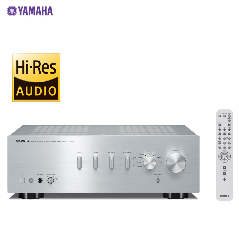 Yamaha/雅马哈 A-S501 Hi-Fi高保真自然音质立体声功放机(银色)