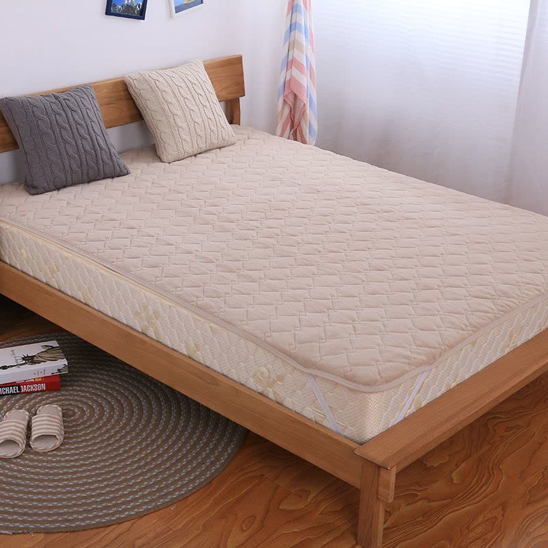 俏居珊瑚绒床褥子 席梦思保护垫 1.5/1.8m床护垫 垫被双人可折叠床垫睡垫图片