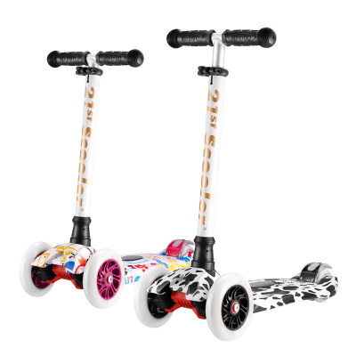 21st scooter米多儿童滑板车3轮四轮闪光轮踏板车2-8岁宝宝滑滑车