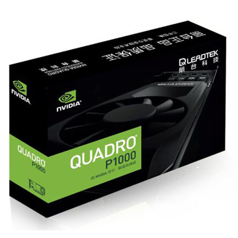 丽台(LEADTEK)NVIDIA Quadro P1000 4GB GDDR5/128bit/82GBps CUDA核心640 建模渲染绘图专业显卡